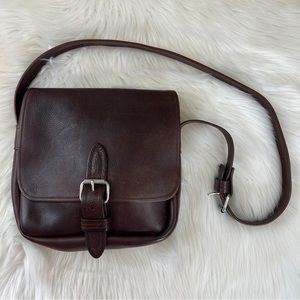 Stickman Leather Pacific North West Adventure Fold Over Shoulder Back Dark Brown